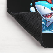 Dabbing Crab Surfing Shark Riding Ocean Wave Sun C マウスパッド (コーナー)