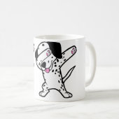 Dabbing Dalmatian Funny Dalmation Dog Dab Dance コーヒーマグカップ (正面右)