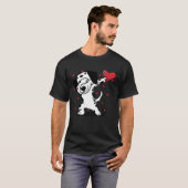 Dabbing Dalmatian Heart Valentine s Day  Boys Girl Tシャツ (正面フル)
