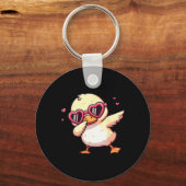 Dabbing Dance Duck Heart Sungles  キーホルダー (正面)