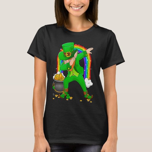 Dabbing Dance Irish Shamrock St Patricks Day 1 Tシャツ (正面)
