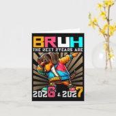 Dabbing Dog 67 Nye 2026 Boys Kids New Year Eve Par カード (黄色い花)