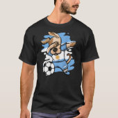 Dabbing Dog Argentina Soccer Fans Argentinian Flag Tシャツ (正面)