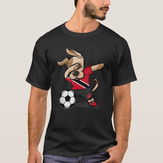 Dabbing Dog Trinidad and Tobago Soccer Jersey Foot Tシャツ