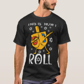 Dabbing Dreidel Ugly Hanukkah Funny Chanukah Men W Tシャツ (正面)
