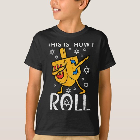 Dabbing Dreidel Ugly Hanukkah Funny Chanukah Men W Tシャツ (正面)