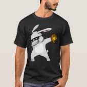 Dabbing Easter Bunny Kids Softball Dab Dance Tシャツ (正面)