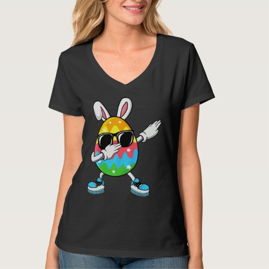 Dabbing Easter Egg for Boys Girls Kids Happy Easte Tシャツ (正面)