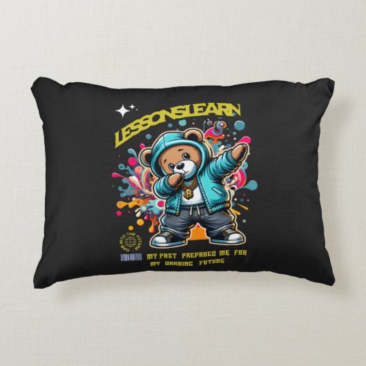 DABBING FUTURE LESSONS LEARN ACCENT PILLOW  アクセントクッション (正面)