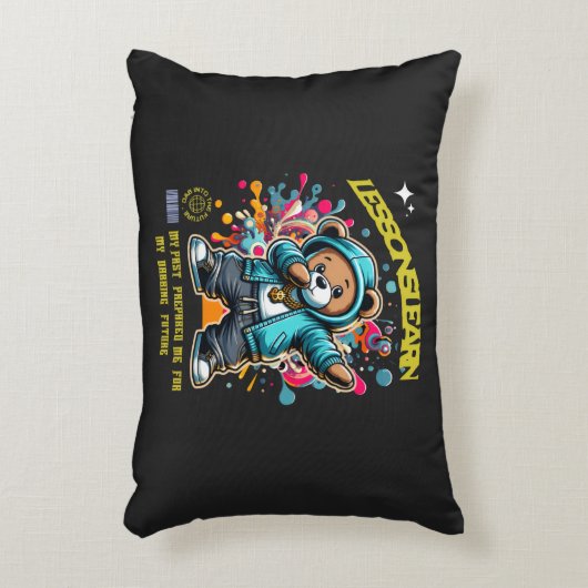 DABBING FUTURE LESSONS LEARN ACCENT PILLOW  アクセントクッション (正面(垂直))