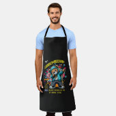DABBING FUTURE LESSONS LEARN All-Over Print Apron エプロン (着用した状態)