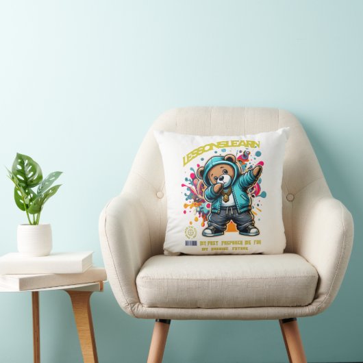DABBING FUTURE LESSONS LEARN THROW PILLOW クッション (椅子)