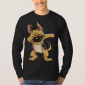 Dabbing German Shepherd Dog   Boys Kids Dab Dance Tシャツ (正面)