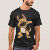 Dabbing German Shepherd Dog   Boys Kids Dab Dance Tシャツ (正面)