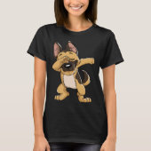 Dabbing German Shepherd Dog   Boys Kids Dab Dance Tシャツ (正面)