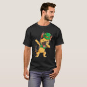 Dabbing German Shepherd St Patricks Day Boys Lepre Tシャツ (正面フル)