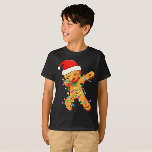 Dabbing Gingerbread Christmas  Tシャツ (正面フル)