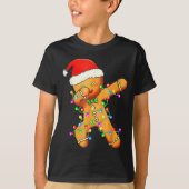 Dabbing Gingerbread Christmas  Tシャツ (正面)