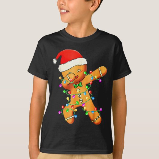 Dabbing Gingerbread Christmas Tシャツ (正面)