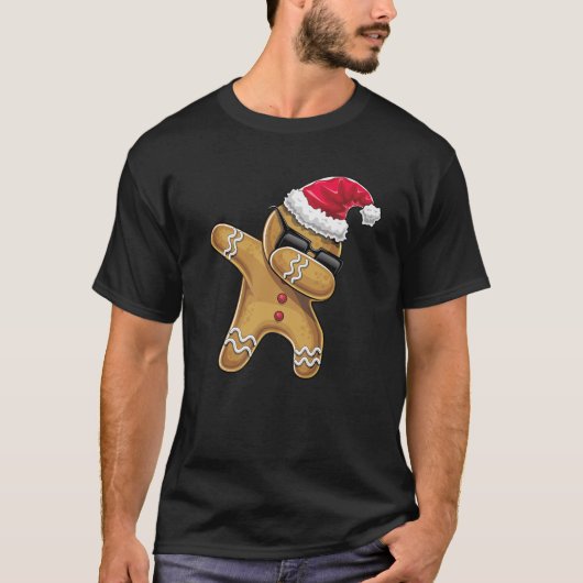 Dabbing Gingerbread Man Christmas Baking Tシャツ (正面)