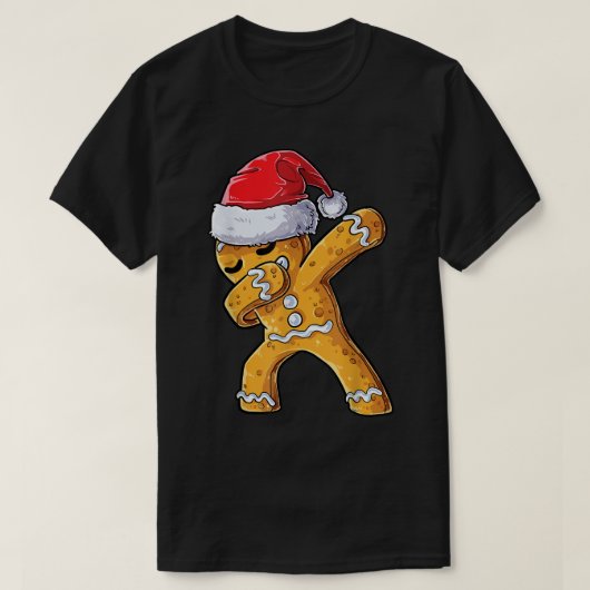 Dabbing Gingerbread Man Funny Christmas Design Tシャツ (デザイン正面)
