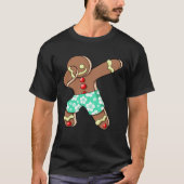 Dabbing Gingerbread Man Xmas Boy Christmas In July Tシャツ (正面)
