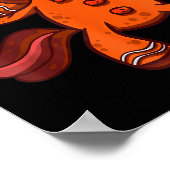 Dabbing Gingerbread Unicorn Cookie Christmas  ポスター (角)