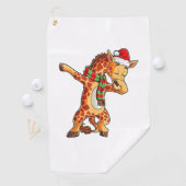 Dabbing Giraffe Santa Tシャツクリスマスキッズボーイズ ゴルフタオル (インサイチュ)