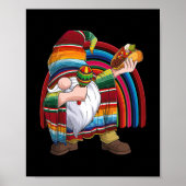 Dabbing Gnome Cinco De Mayo Fiesta Rainbow Taco ポスター (正面)