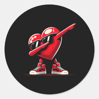 Dabbing Heart Funny Valentine Design Perfect For F ラウンドシール