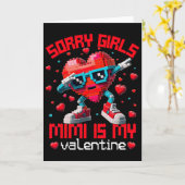 Dabbing Heart Sorry Girls Mimi Valentine Building  カード (黄色い花)