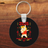 Dabbing Horse Chinese New Year Of The Horse2026  キーホルダー (正面)