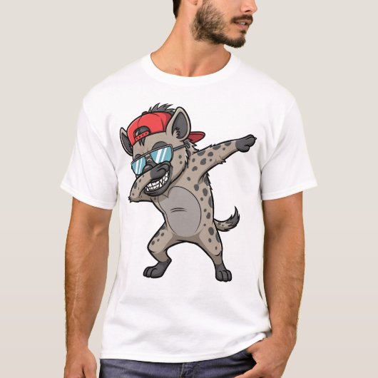 Dabbing Hyena Funny Cute Dab Dance Tシャツ (正面)