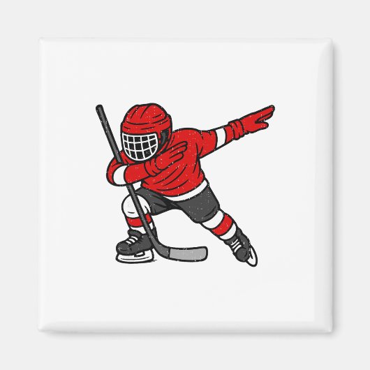 Dabbing Ice Hockey Player Sports Athlete Dab Dance マグネット (正面)