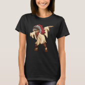 Dabbing Indian Chief Native Indigenous Dab Dance Tシャツ (正面)