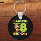 Dabbing Into My 8誕生日キツネ8歳B キーホルダー (正面)