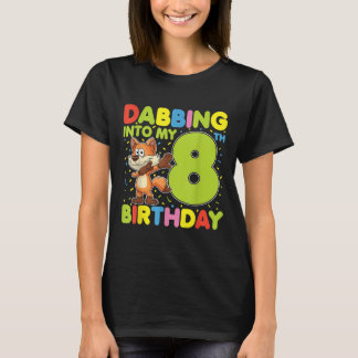 Dabbing Into My 8誕生日キツネ8歳B Tシャツ