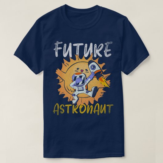 Dabbing Junior Astronaut Science Rocket Future Ast Tシャツ (デザイン正面)