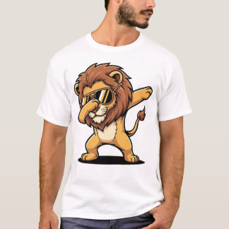 Dabbing Lion Funny Cute Dab Dance Tシャツ