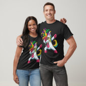 Dabbing Mardi Gras Unicorn Apparel Jester Women gi Tシャツ (ユニセックス)