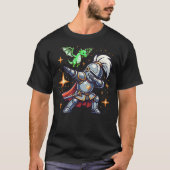 Dabbing Medieval Knight Dragon Funny Renaissance R Tシャツ (正面)