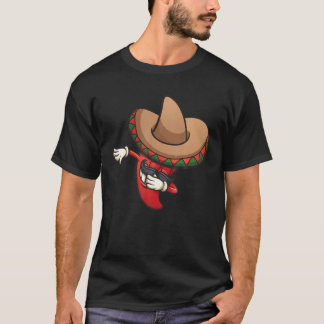 Dabbing Mexican Poncho Cinco De Mayo Funny Fiesta Tシャツ