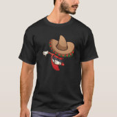 Dabbing Mexican Poncho Cinco De Mayo Funny Fiesta Tシャツ (正面)
