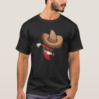 Dabbing Mexican Poncho Cinco De Mayo Funny Fiesta Tシャツ