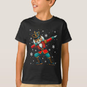 Dabbing Nutcracker Christmas Costume Matching Fami Tシャツ (正面)