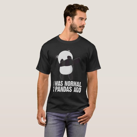 Dabbing Panda Black White Panda Bear  Men Women Tシャツ (正面フル)