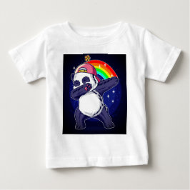 Dabbing Panda Rainbow Vibes» ベビー&キッズTシャツ ベビーTシャツ