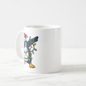 Dabbing Penguin Christmas Girls Xmas Lights Boys C コーヒーマグカップ (正面左)