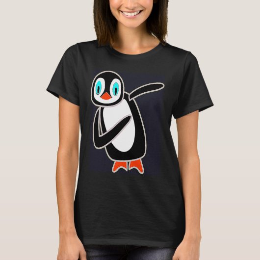 Dabbing Penguin Cool Penguin Dab Dance Dancing Cut Tシャツ (正面)