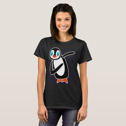 Dabbing Penguin Cool Penguin Dab Dance Dancing Cut Tシャツ (正面フル)